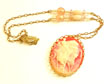 Peach Cameo Necklace