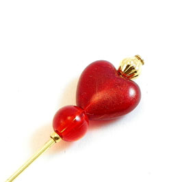 Valentine Heart Hat Pin